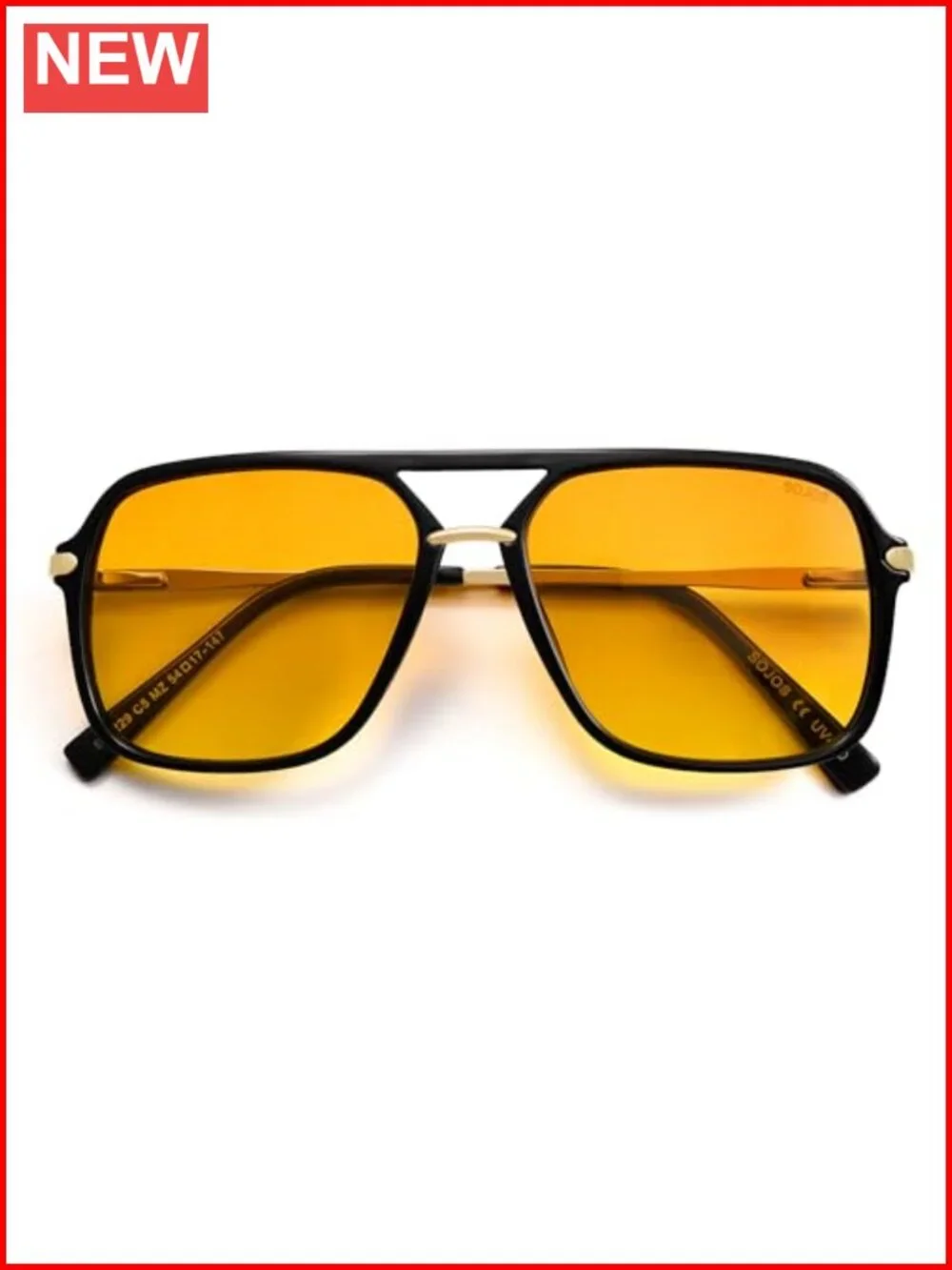 High Definition UV400 Polarized TAC Lens Sunglasses, Retro Double Bar Aviator